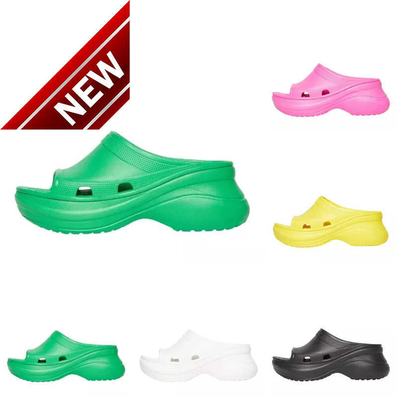 

Balencigas Balencaigaity Womens Slippers Paris Croc Pool Slide Sandals Luxury Designer Sandal Black Green Pink White Yellow Fashion