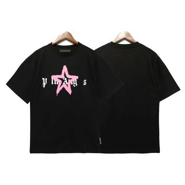 

Men's T-shirts Chao Brand Angel Letter Direct Spray Printing Short Sleeve T-shirt Palm Tree Net Red Youth Spring and Summer Tshirtfactory1 25J77