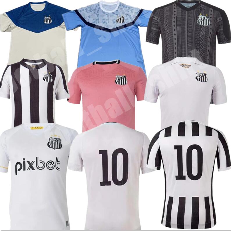 

2023 Santos FC Soccer Jerseys 23 24 Leonardo Braga Angulo Rwan Seco Fans Player version Football Shirts Barbosa Zanocelo Madson Pink Men Kids Uniforms, Adult