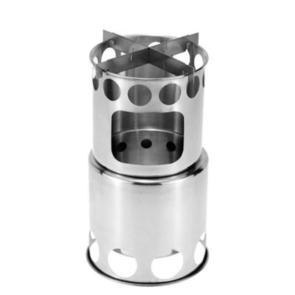 For Outdoor Picnic Camping Cooking Portable Stainless Steel Wood Stove-image-862892394