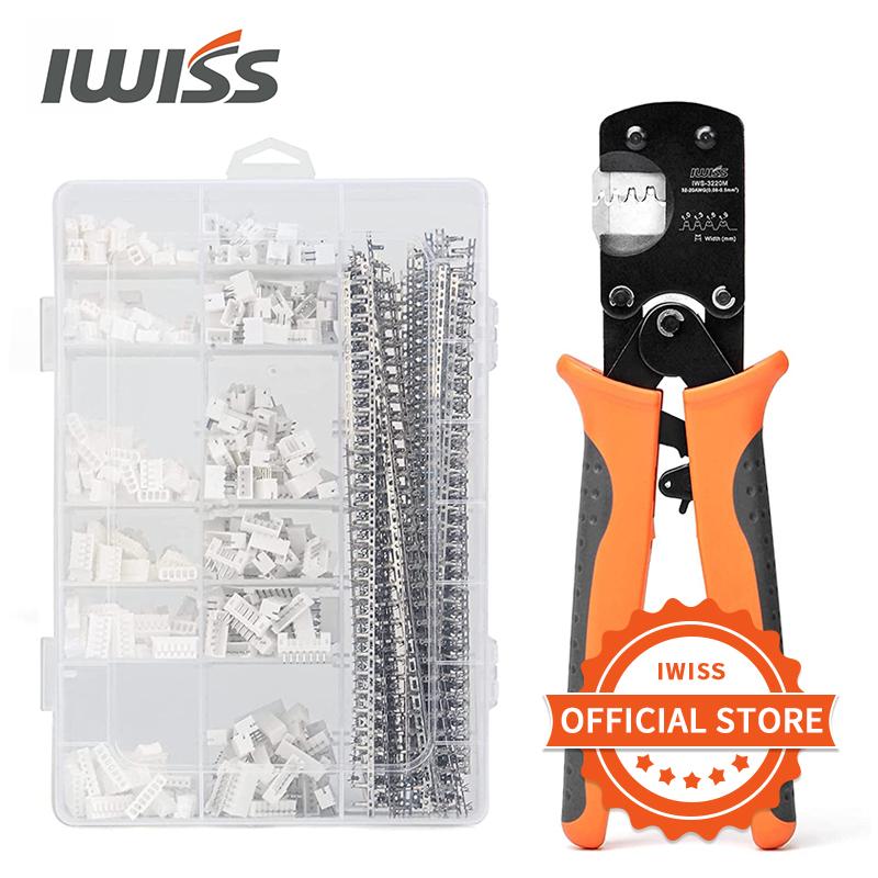 

Tools IWISS IWS3220M Crimper Plier 0.030.52mm² 3220AWG Micro Connector Ratecheting Crimping Tool Set 1470pcs PH2.0mm Terminals Kit