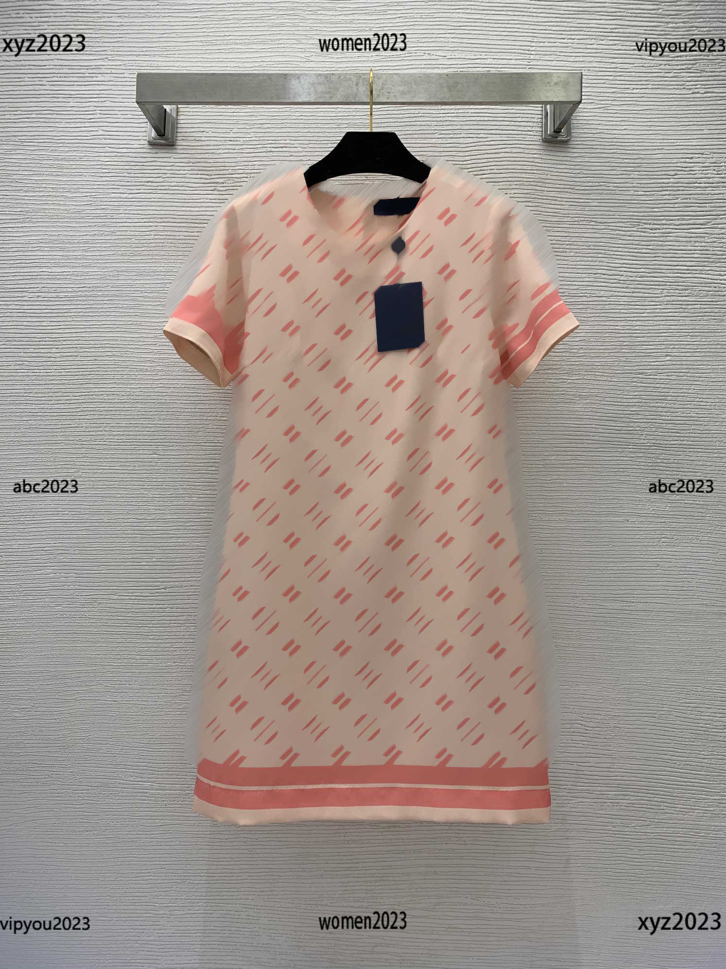 

Plus Size dress summer fashion dress for woman A-line round neck dress Size S-XL High end Short Sleeve dress April28, #1