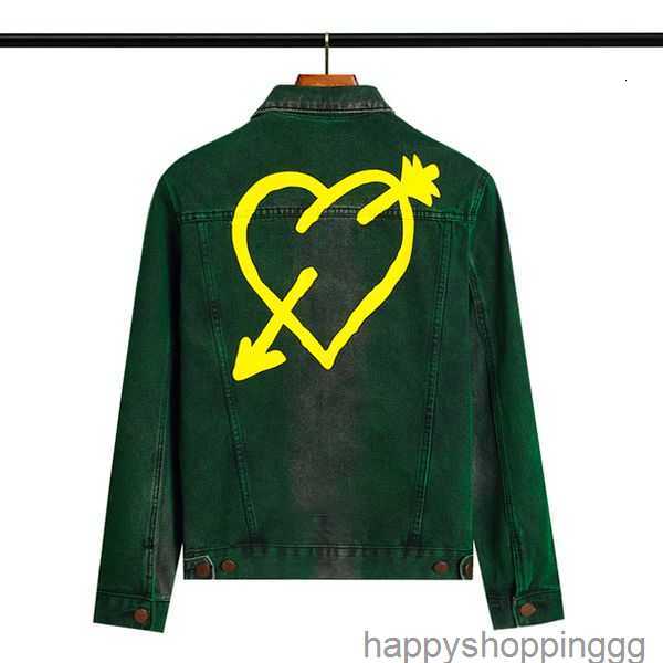 

Men Jacket Palm a Hoodie Designer Green Love Print Denim Tracksuit Palmss Heart Piercing Arrow Denims Jackets Angels Washed Greens Outerwear 2U8XK, I need look separate product