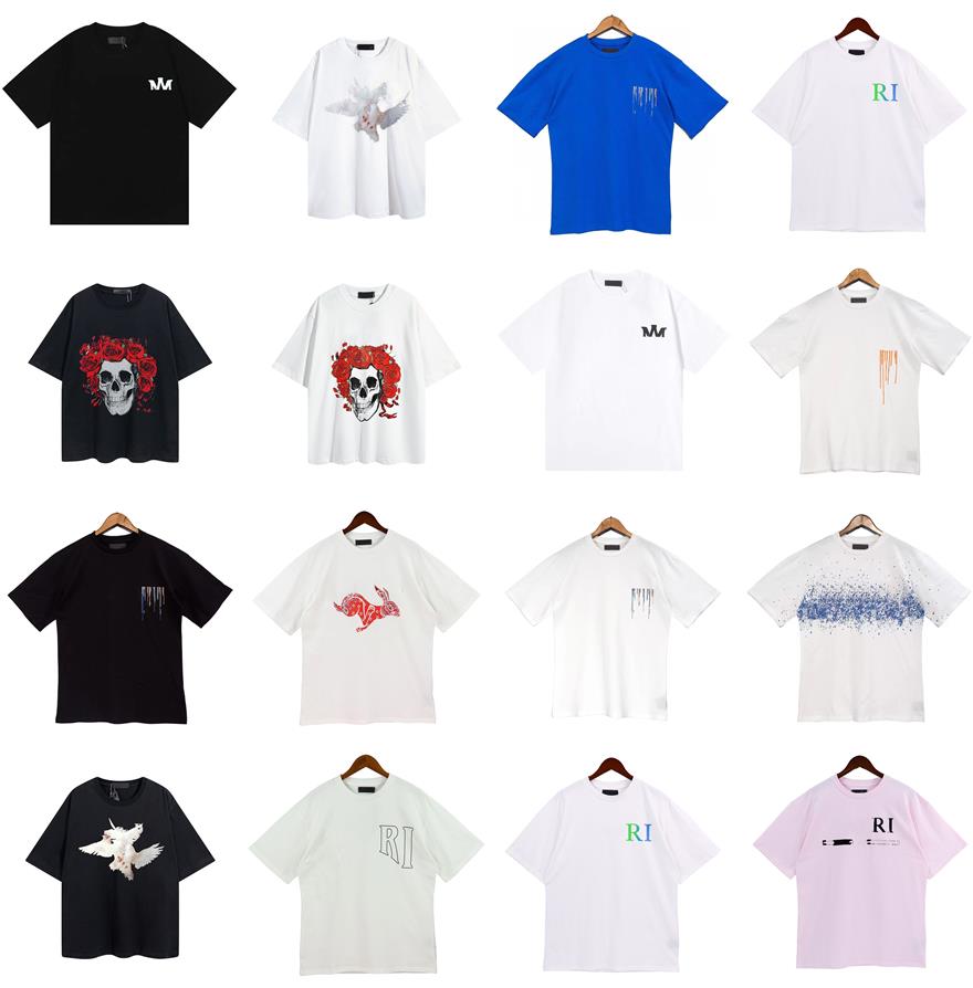 

Designer Mens T-shirts printed Amiri short sleeve Letter shirts Summer Tee loose luxury for men hip hop tees tshirts Tops, Set1