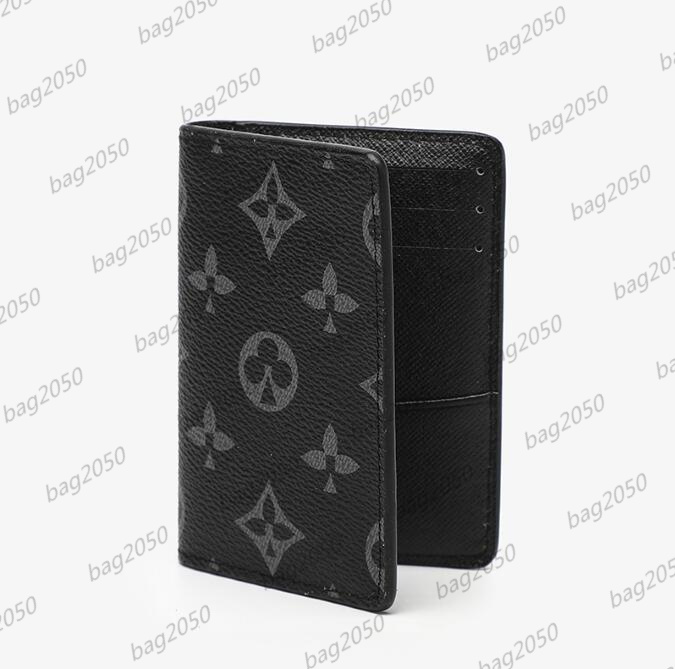 

Designer Compact POCKET ORGANIZER Men women wallet L Card Holders Fashion Short Luxury Multiple Wallet Key Coin Card Holder Damier Graphite Canvas N63144 M60502, Brown checkered