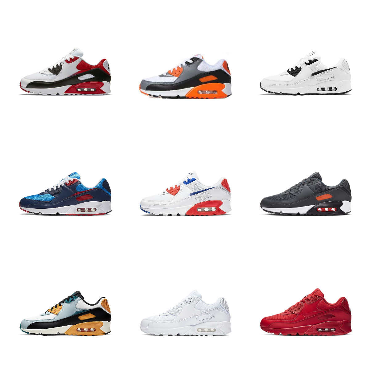 

Top 90s 90 men women airmaxs running shoes Michigan Radiant air Red Pastel mens trainers max 90 sports sneakers runners 36-46, 14