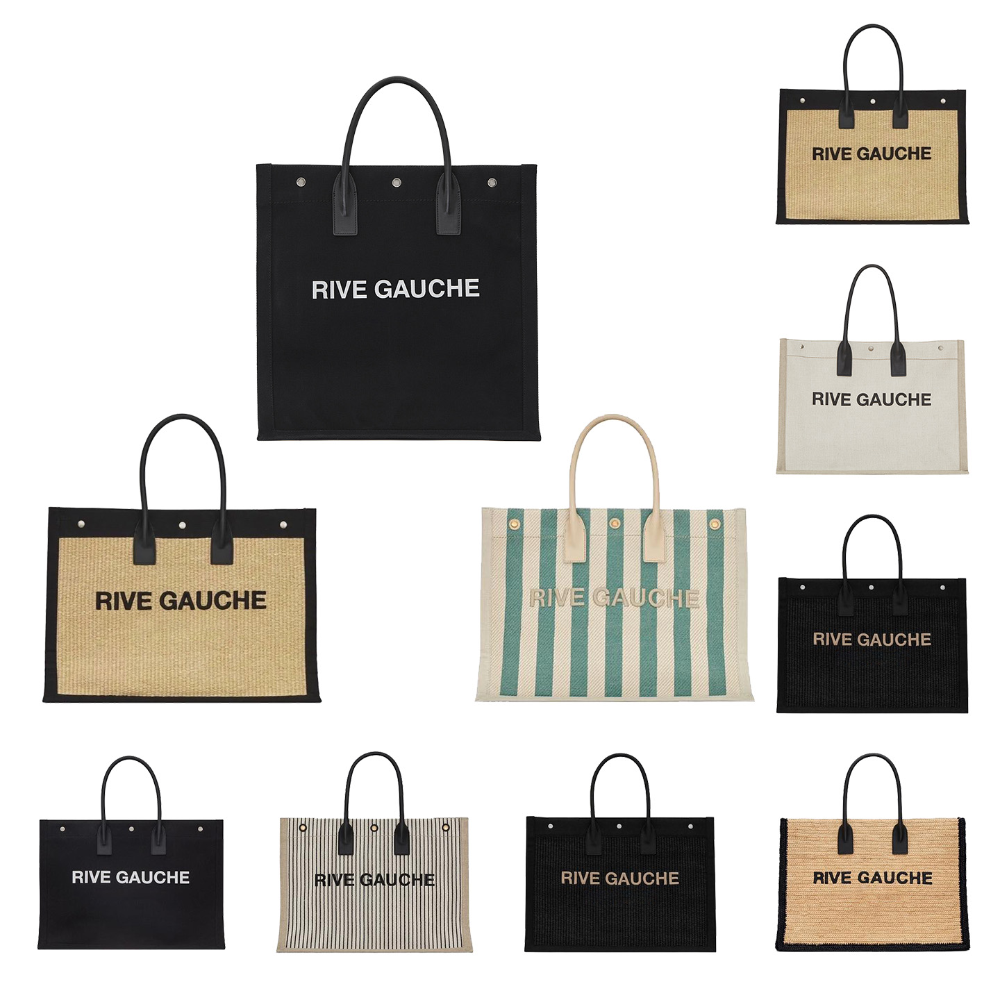 

Womens handbag Rive Gauche tote Shopping bag mens pochette clutch weave linen yslity summer Beach bags luxury designer Shoulder canvas fashion travel Crossbody bag, White