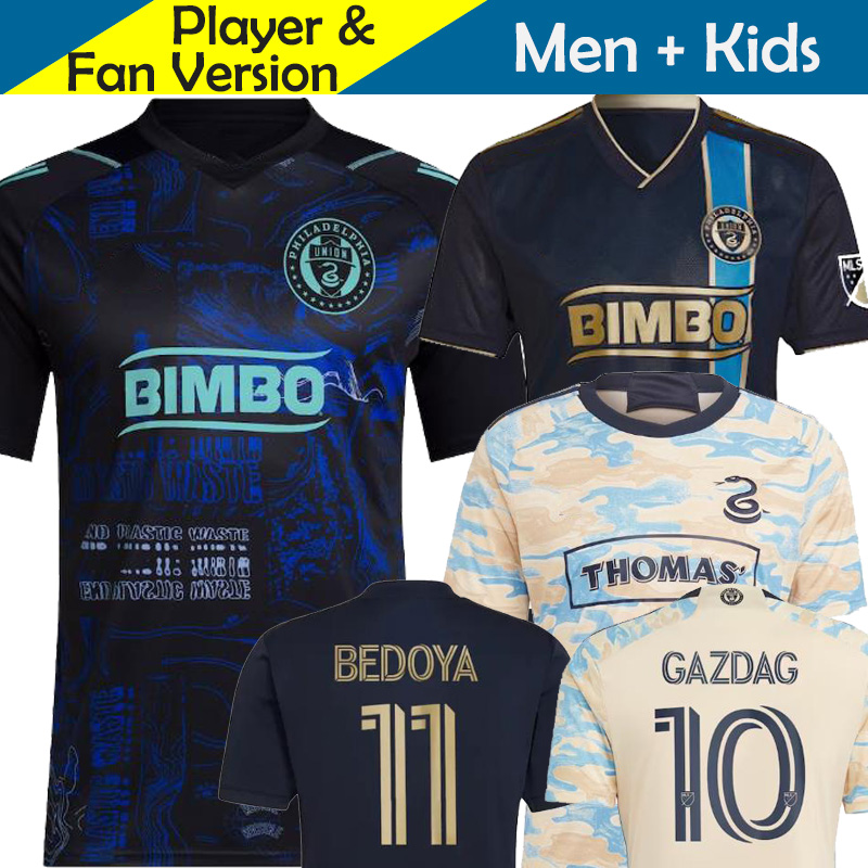 

Philadelphia Union soccer jerseys Kids Kit 2023 2024 Football Shirt 23 24 MLS One Planet special Home Away Training Player Version Goalkeeper CARRANZA GAZDAG PEREA, 2022 home