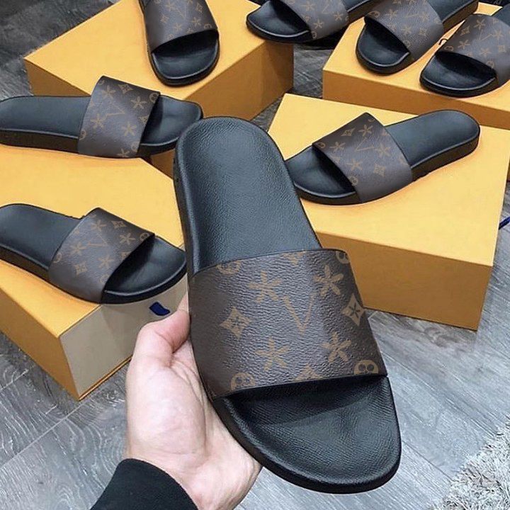 

2023 new woman luxury shoes waterfront mule man sandal Rubber outsole waterproof designer Embossed Sandals Slipper summer slide fast shipping, #9 denim