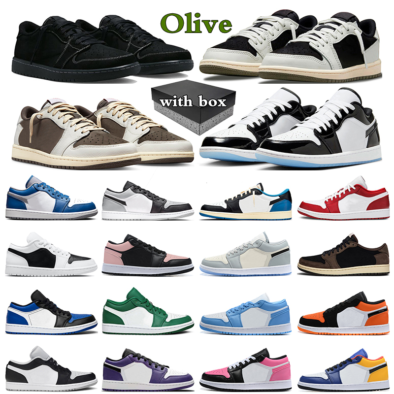 

Jumpman 1 Low Basketball Shoes Black Phantom 1s Olive Reverse Mocha Dark Mocha True Blue Gym Red Court Purple Mens Trainers Women Sneakers Sports, Customize