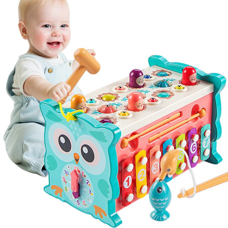 

Blocks 8IN1 Baby Educational Toys Kids Learning Education Development Games Montessori Sensory Toy For Toddler 1 2 3 4 Years Gifts 230503