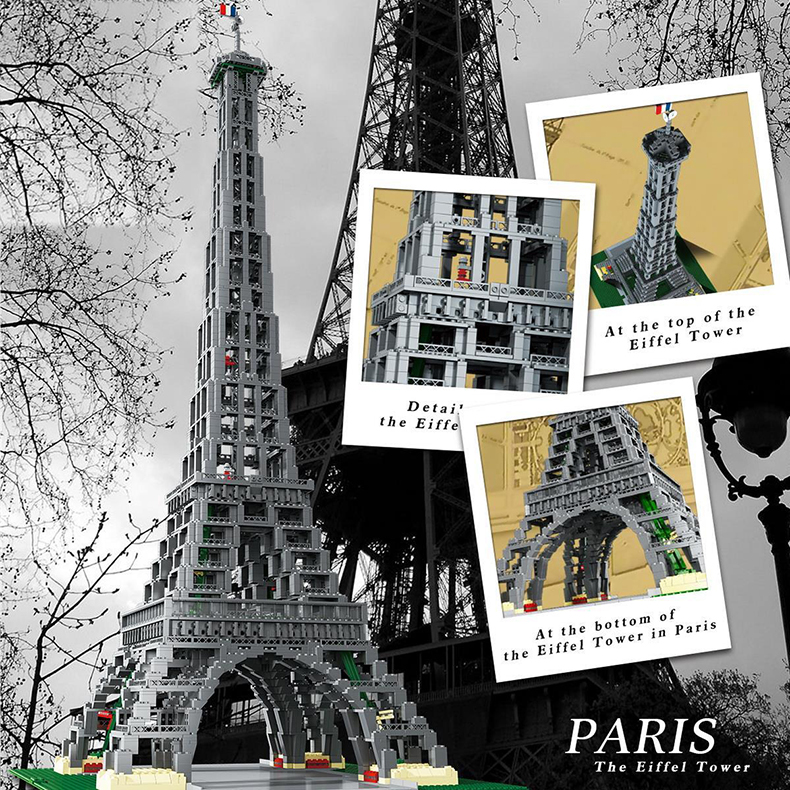 

88002 PARIS The Eiffel Tower World famous architecture 17002 Building Blocks Bricks Compatible 10181 Children Birthday Gift