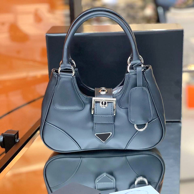 

Genuine Leather handbag Prad moon Bags classic wallet Luxury shoulder Bag trapstar Designer tote cross body Womens man triangle clutch 7a high end custom quality bag, Leather-yellow