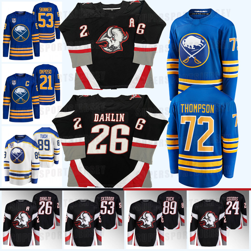 

Sabres Third Black Red Buffalo Hockey Jerseys 2022-23 Reverse Retro Alex Tuch Tage Thompson Victor Olofsson Kyle Okposo Owen Power Jeff Skinner Custom Stitched, Gold