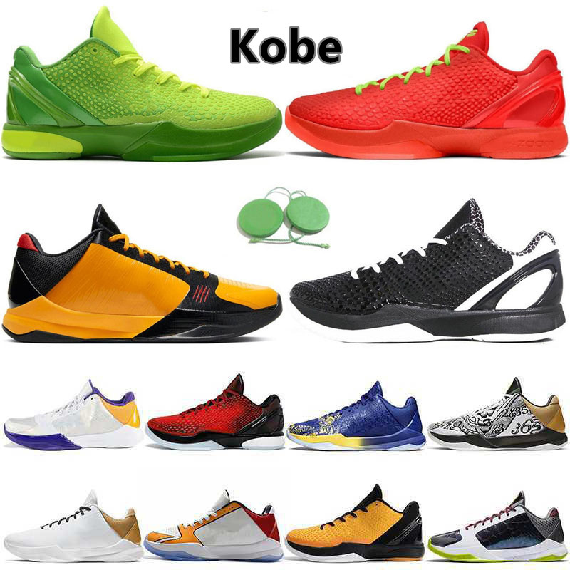 

kobe Mamba 6 Protro Basketball Shoes Reverse Grinch Grinch Bruce Lee Big Stage What If White White Del Sol Mambacita Sweet Kobes 5 Protro Men Trainers Sports Sneakers, Color#1