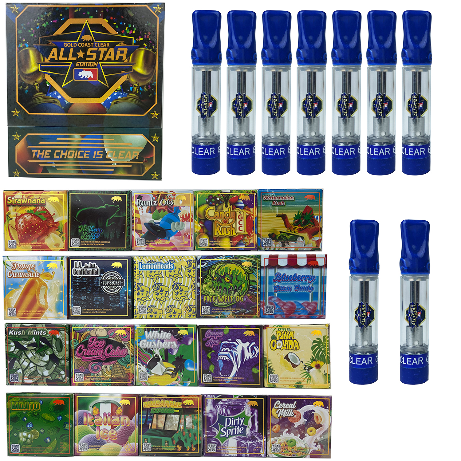 

Gold coast clear Cartridges Electronic Cigarettes Atomizers 0.8ml Empty vape carts ceramic core screw on Tips With 20 Series Packing Boxes