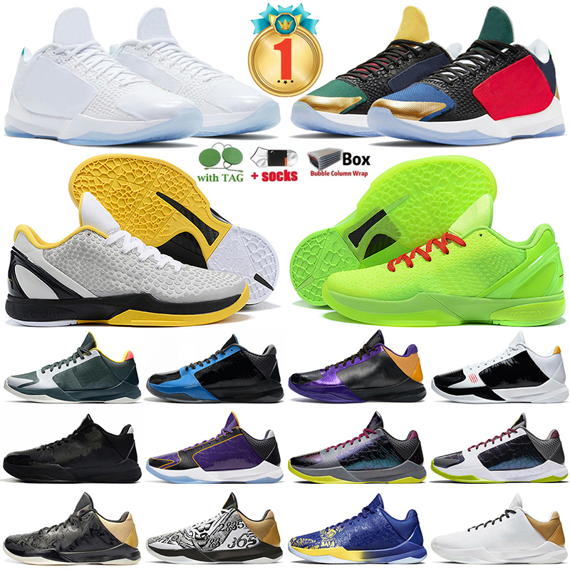 

Kobes Mamba Zoom 5 6 Basketball Shoes Protro Bruce Lee What If Lakers Tucker Big Stage Chaos Rings Eybl Metallic Gold Grinch Kobe Forever Men Sneakers Size 46, Colour# 1