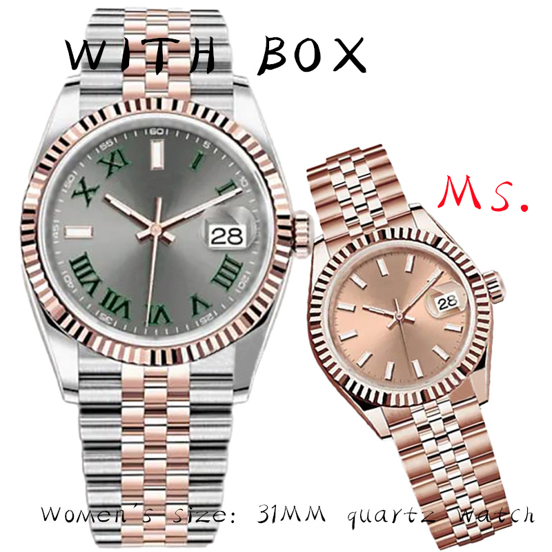 

Women's Watch Design Watch Women's Quartz Rose Gold Size 31MM 904L All Stainless Steel Sapphire Glass Waterproof Montres pour days Women's Classic Watch, Box