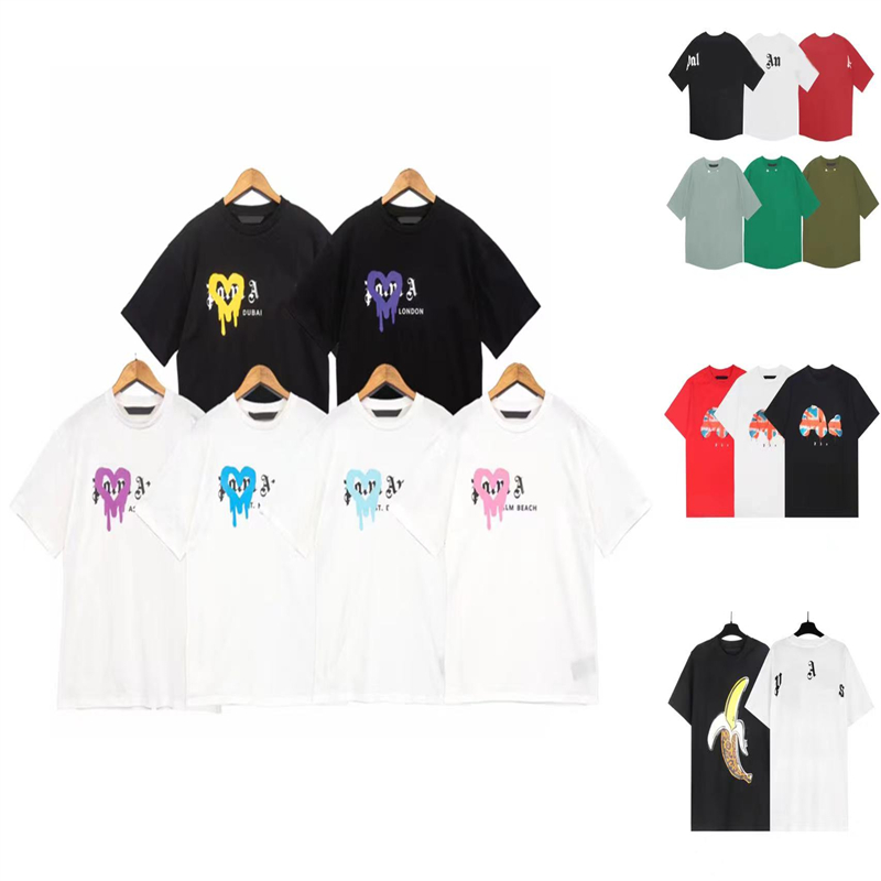 

2023 Designer PA T-Shirt Luxury Tees Print Palms T Shirts Mens Womens Angle Short Sleeve Casual Streetwear Tops Clothing Clothes European size s-xl, 04