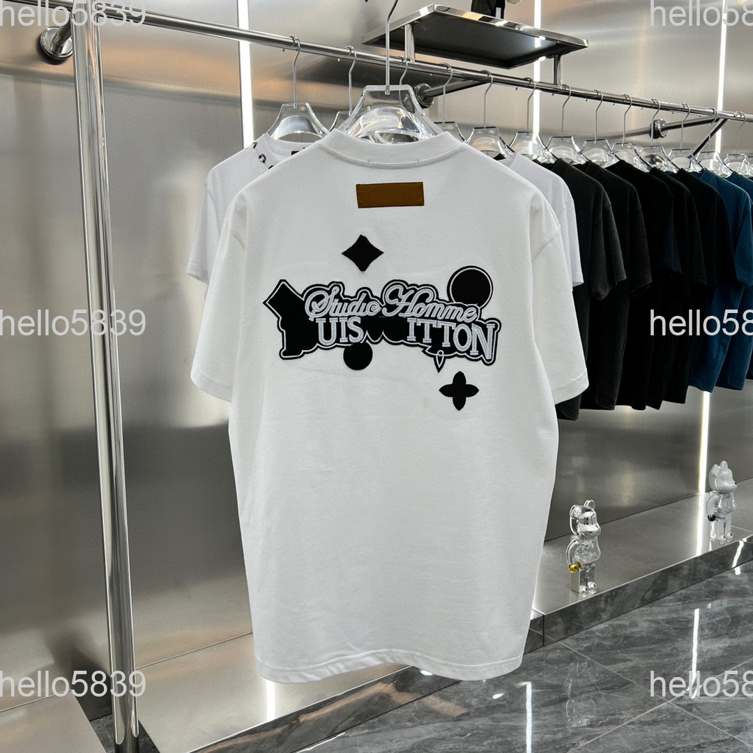 

2023 Tees Mens Designers T Shirt Man Womens tshirts With Letters Print Short Sleeves Summer Shirts Men Loose Tees Asian size S-XXXL x109, Black