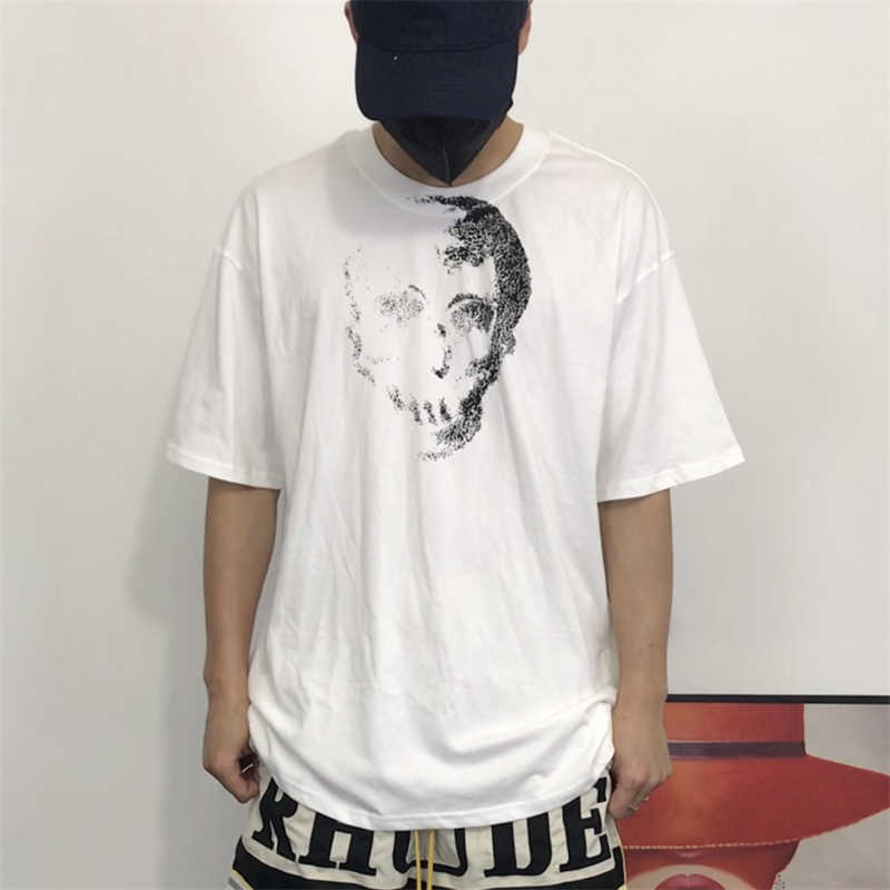 

fashion clothing pa tees tshirts palmes angels back letter skull head print summer men' women' short sleeve loose casual t-shirt luxury casual tops 19, Yellow