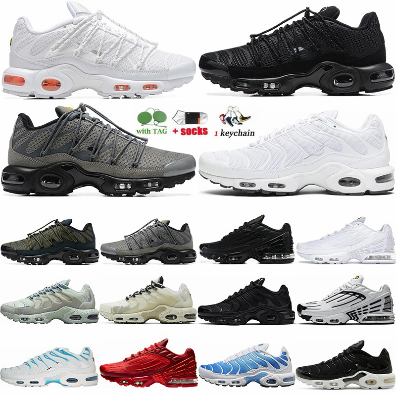 

Tn Running Shoes Toggle Utility Tns 3.0 Terrascape Tuned Series Cushion Plus Sneakers Triple Black White Mens Womens Designer Trainers, 11