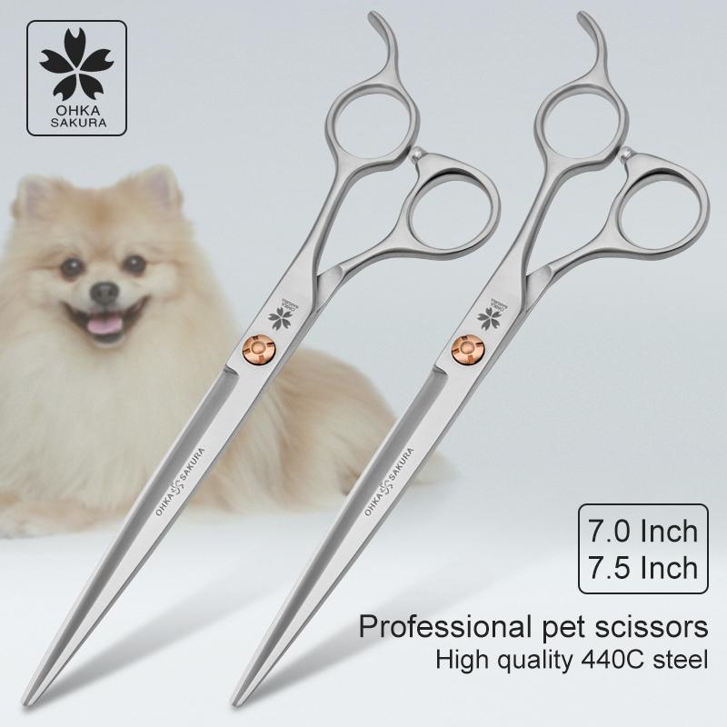 

Grooming Pet comprehensive direct shear half sword type domestic 440C 7.0 7.5inch Teddy dog beauty scissors