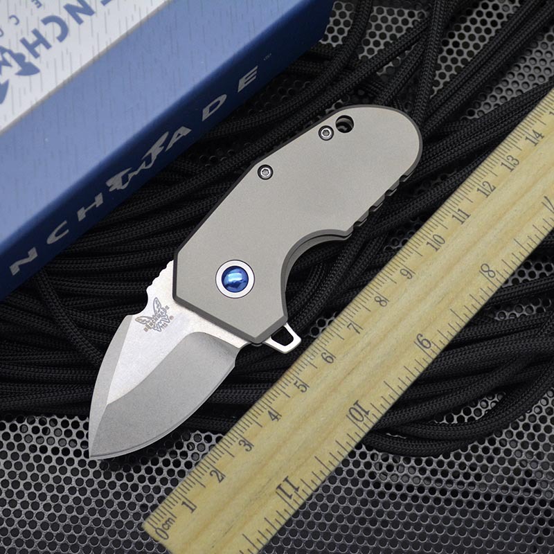 

BENCHMADE 756 Knife Titanium Alloy M390 Camp Sharp Cutter Original Box Blade Outdoor Knife Cut Fold Fruit Tool Carabiner Package Survive S003