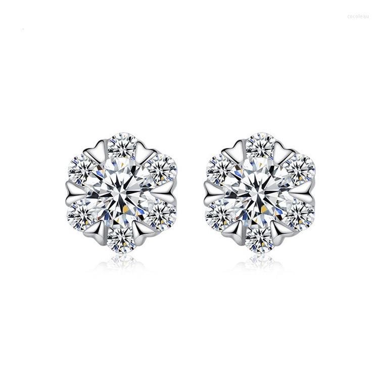 

Stud Earrings Fashion Snow Dance Female Trend Snowflake Silver-plated Temperament