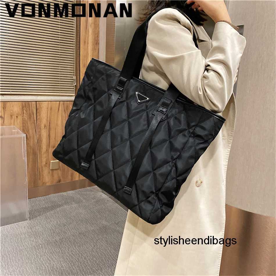 

stylisheendibags Evening Bags Winter Large Shoulder Bags for Women 2021 Trend Tote Top-handle Shopper Bag Female Branded Handbags and Purses Nylon Sac A Main, Khaki