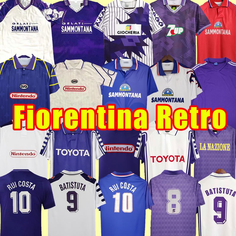 

Retro classic Fiorentina soccer jerseys BATISTUTA R.BAGGIO DUNGA Retro football shirt 84 85 89 90 91 92 93 94 95 96 97 98 99 00 1984 1985 1998 1999 2000 1995 1997 1992 1993