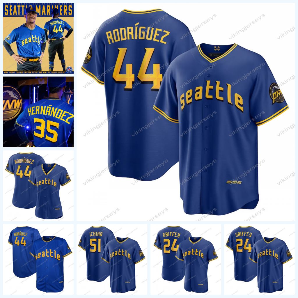 

Julio Rodriguez Mariners City Connect Jersey France Kolten Wong Tommy La Stella Teoscar Hernandez Luis Castillo George Kirby Logan Gilbert Trammell Ichiro Jersey, Men cool base
