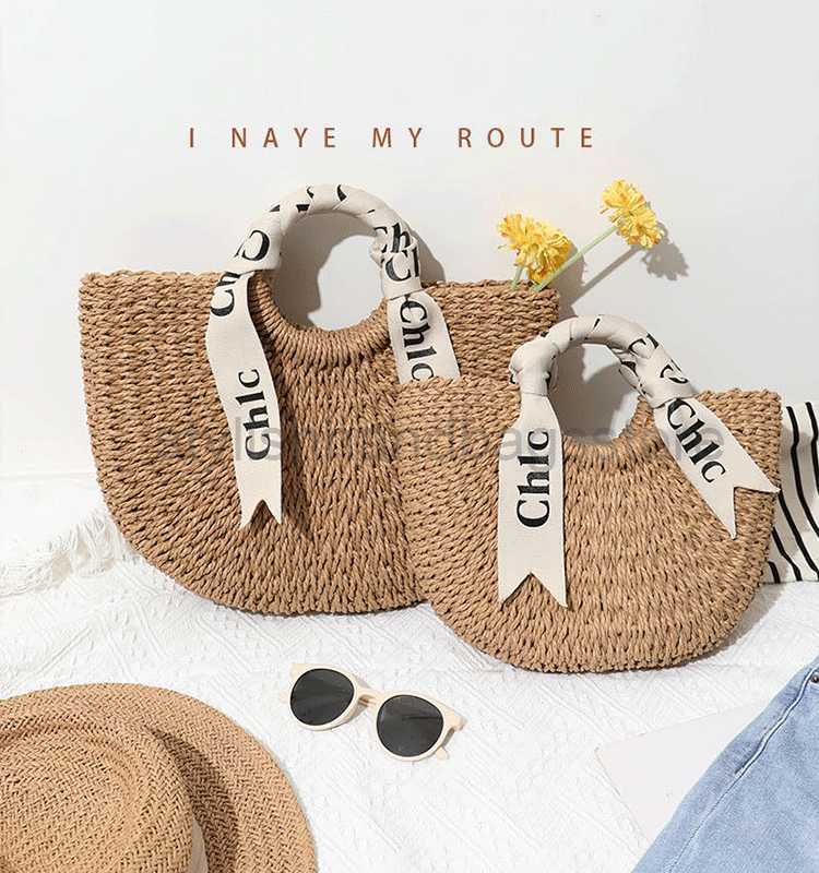 

Totes Summer Bags for Women Hand Vacation Female Beach Straw Large Capacity Purses and Handbags Handmade Y23, Small 30x20x6