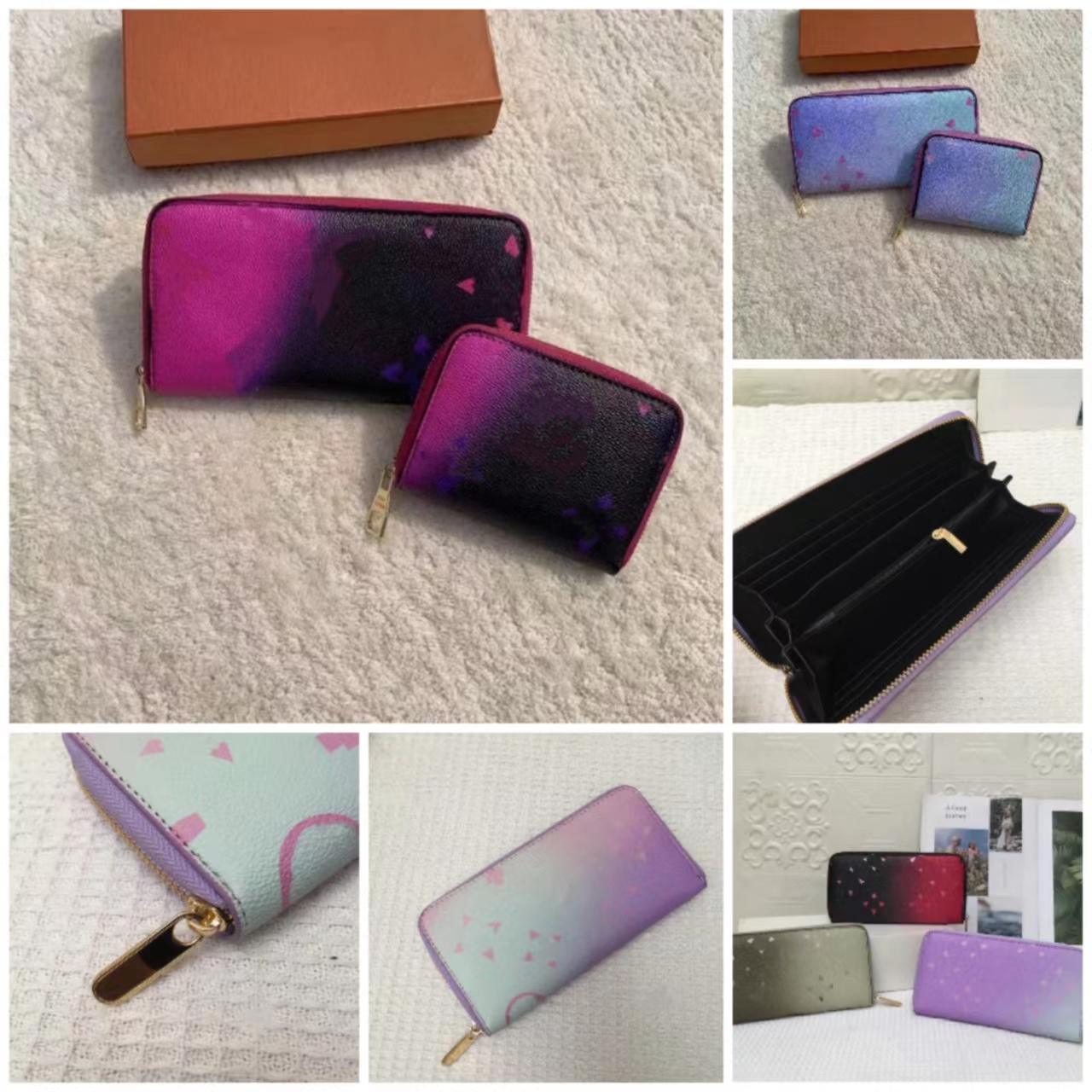 

Childrens Wallet Designer Luxury Short Wallet Purse Bag Zippy Long Spring In the City Collection By The Pool Monograms Print Leather Credit Card holder Clutch Bags, #5 short wallet