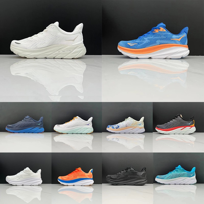 

Hoka Running Shoes Clifton 9 8 Mens Womens Shock Absorbing Road Athletic Sneakers Triple Black White Breathable Dhgate Hokas Designer Sneakers, Clifton 8-24