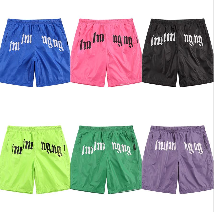 

Summer Mens palms shorts designer Letter womens short pants letter printing strip webbing casual five-point clothes Beach pant