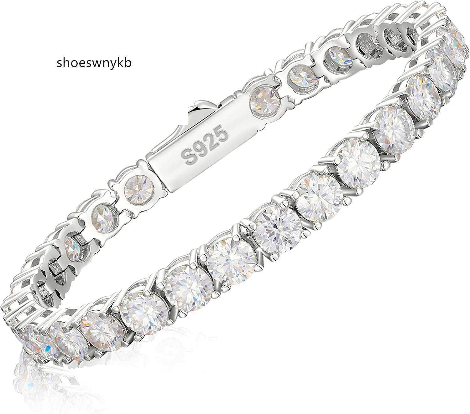 

4821CaratsMo issaniteTe nnisBr aceletSi mulatedDi amondBr aceletsfo rWo men18 KWh iteGo ldPl ated92 5St erlingSi lverMe nsBra celet345 MMDColo r VVS1R ound Brill i