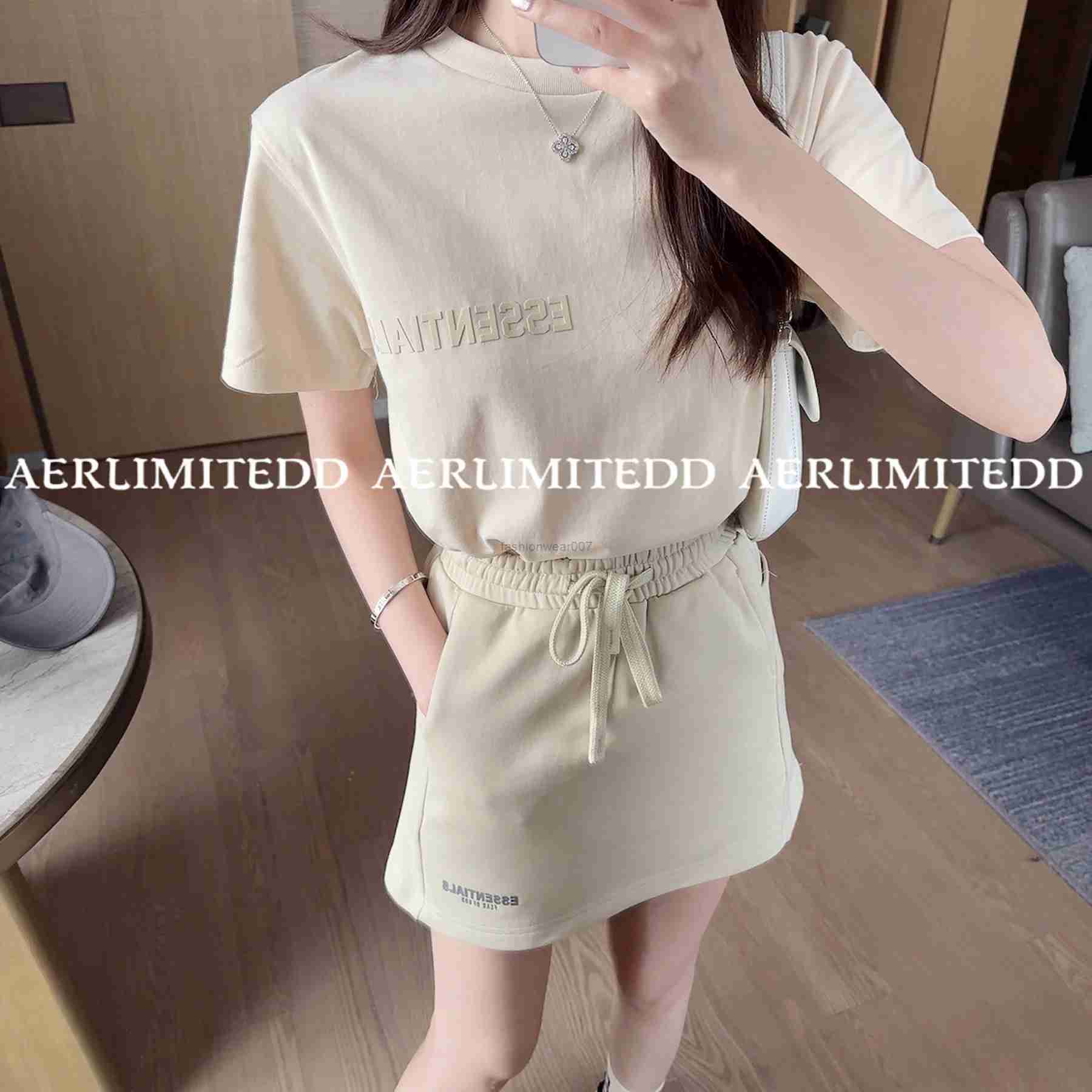 

Designer Clothing Womens Skirts Fears Of God Brick Cabinet Debut Fog Double Thread Essen Elastic Waist Casual Short Skirt for Women's Embroidery High Waist for sale, Avocado skirt