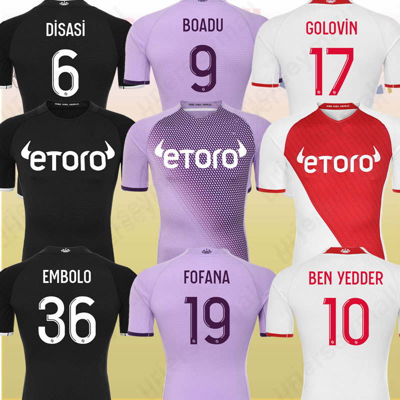 

2022 2023 maillots AS Monacos Soccer Jerseys home away third BEN YEDDER JOVETIC GOLOVIN 22 23 GEUBBELS Men maillot de foot Flocage JORGE Football Shirt JEAN LUCAS, 22 23 league away