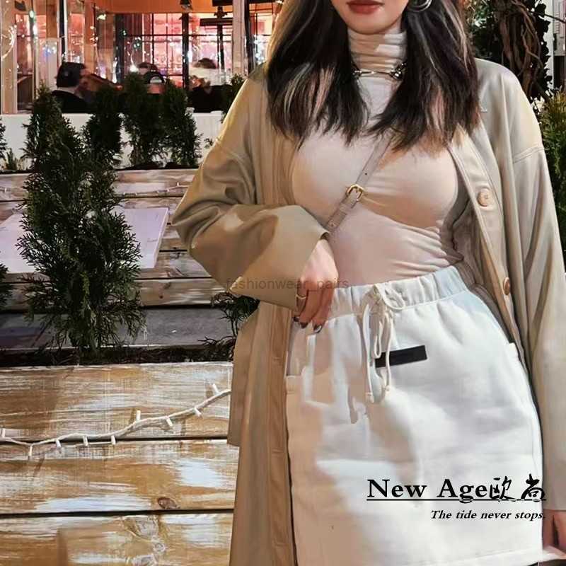 

Designer Clothing Womens Skirts Fog Fears of God Essen Double Line Half Skirt Side Pockets A-line Skirt Kids exy Wrap Hip Fashion Slim High Waist Short Skirt for sale, Brown