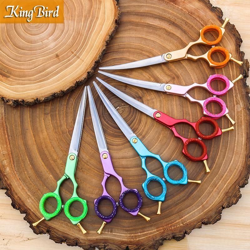 

Grooming Professional Pet Dog Grooming Shears Curved 6.5 Inch Dog Grooming Scissors Curved Shears Dog Curved Japan 440C Kingbird, Purple