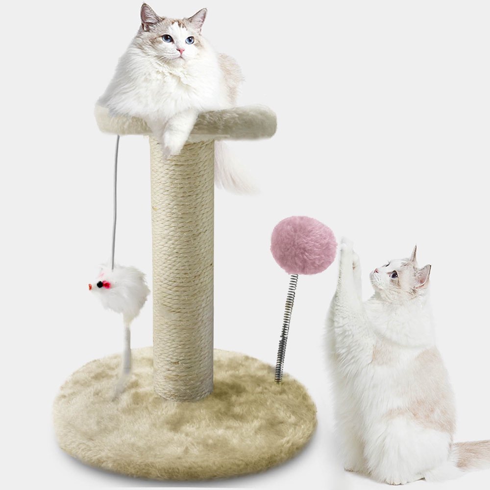 

Tree Scratcher Towers Toys with Ball Scratching Post 11 , Beige