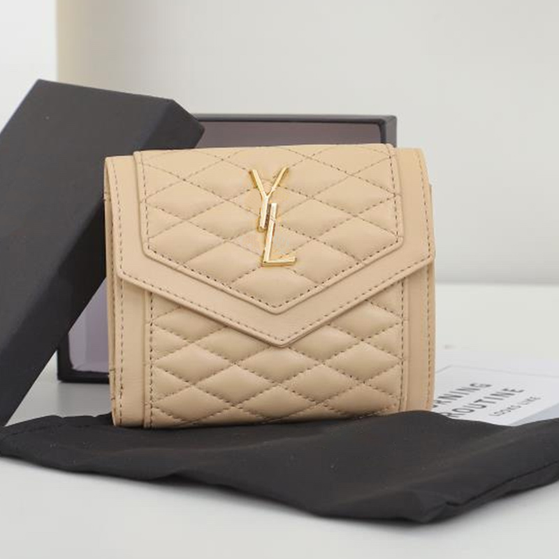 

Wallets Designer Envelope Leather Wallet Business Card Holder Case Coin Purse Luxury Handbag Tote Short Wallet Mens Classic Zip Pocket purse, Black gold