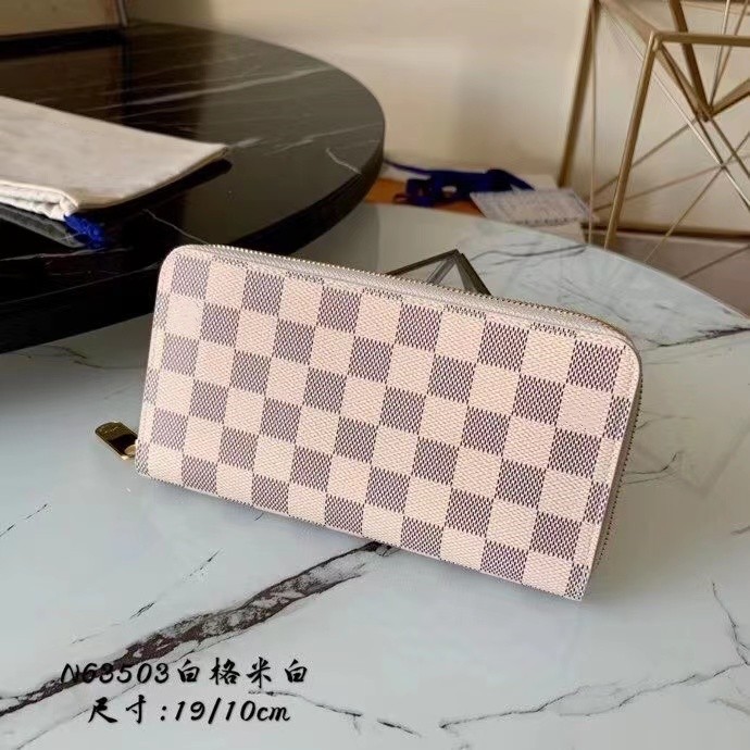 

N63503 Women's New Luxury High Quality Checker Zipper Wallet Card Bag