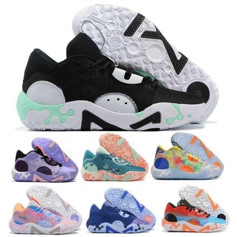 

Basketball Shoes Pg6 White Black Fog Grey Mens Trainers Sports Sneakers Jogging Walking