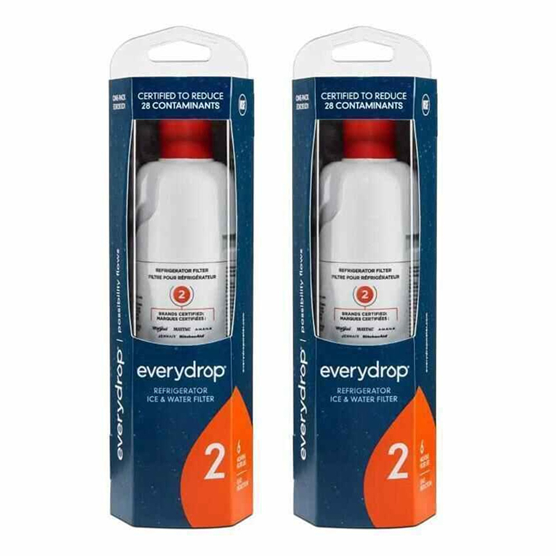 

2pk EDR2RXD1 everydrop by Whirlpool Ice & Refrigerator Water Filter 2 P9WB2L & EDR2RXD1 Compatible (Pack Of 2)