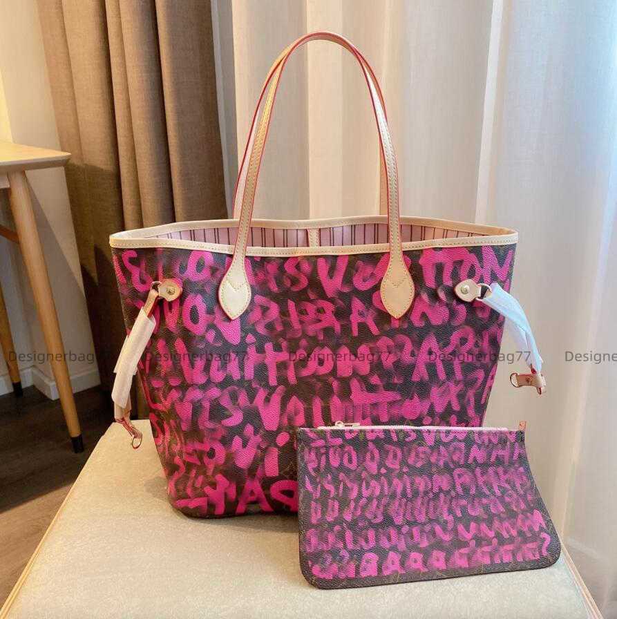 

Designer Bag Louiseits Women Accessories Graffiti Tote Bags Luxury Brand Viutonits Ladies Letters Printed Shoulder Handbag Genuine Leather Purse High Quality, A7orange