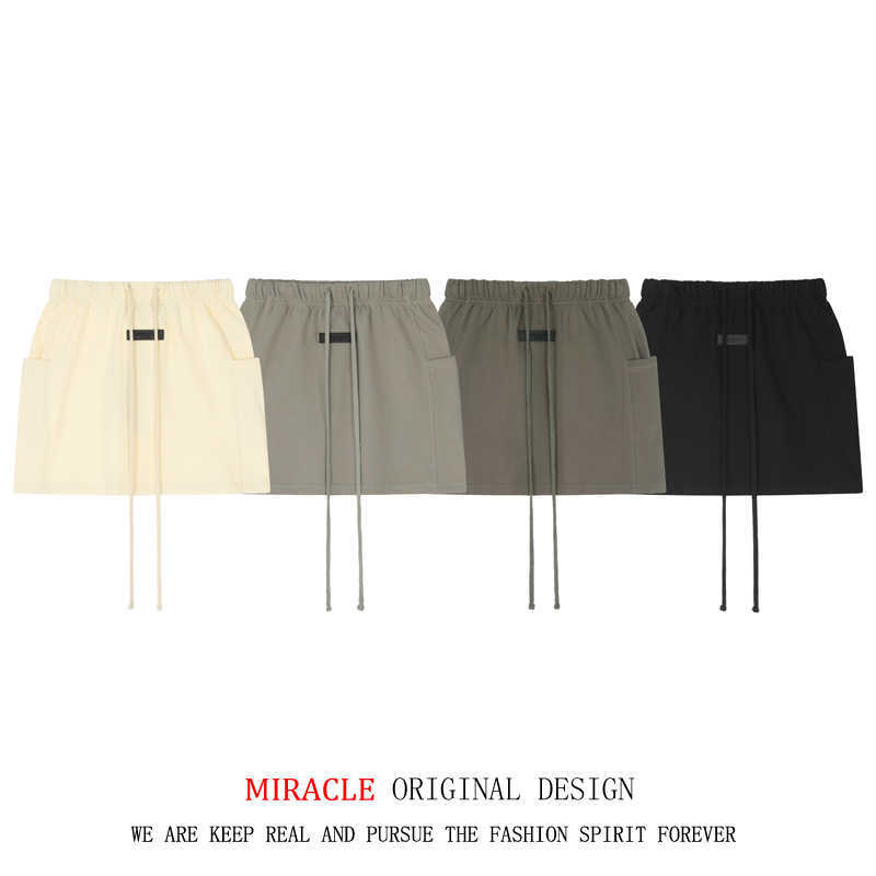 

Designer Clothing Womens Skirts Fears of God Double Line Essen Half Skirt High Street Women's Side Pockets Loose Short Skirt Fog Sexy Wrap Hip Slim High Waist for sale, Apricot