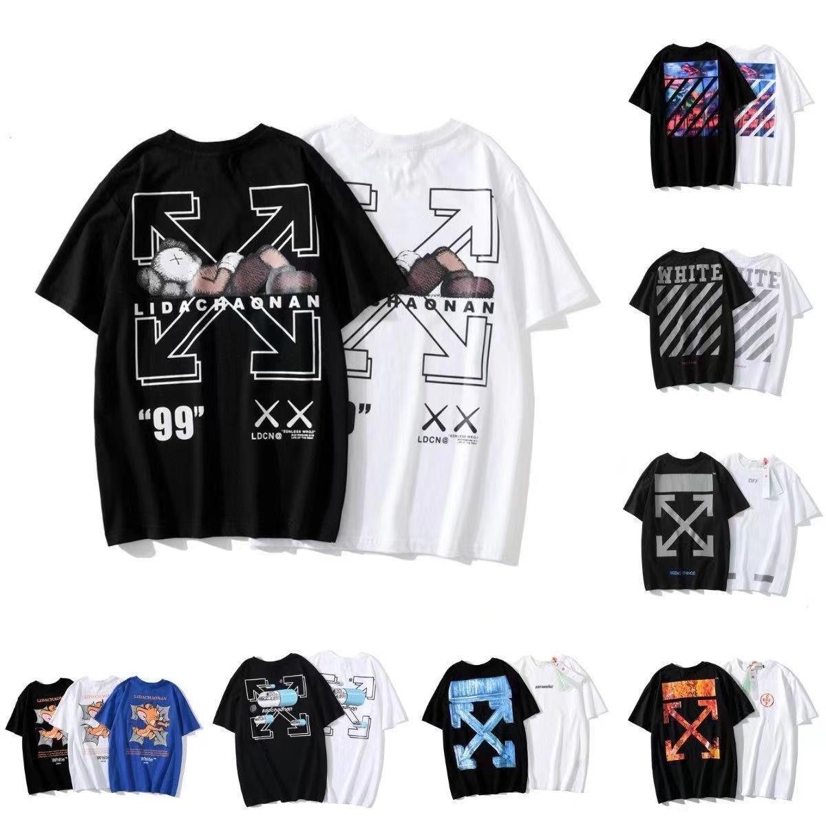 

Men's T shirts T shirts Offs White Fireworks and Women's Summer Short Sleeve Loose Mens Womens Designers 179qugyh, Silver