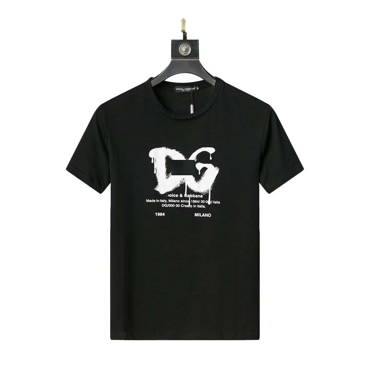 

2023 DG Luxury Designer Men's short sleeve men's T-shirt outdoor pure cotton printed crew neck short sleeve casual luxury star same style clothing ''Dolc''Gabbanas, White